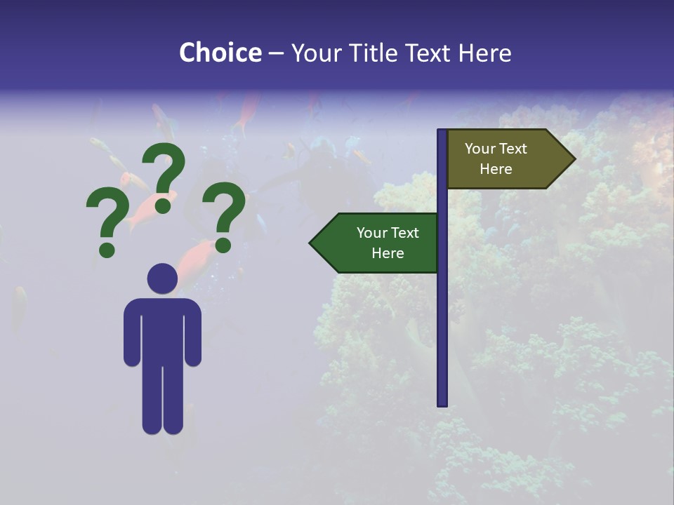 Scuba Divers And Coral Reef PowerPoint Template