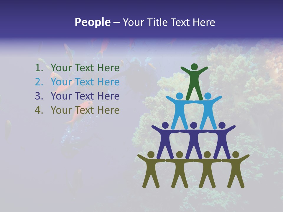 Scuba Divers And Coral Reef PowerPoint Template