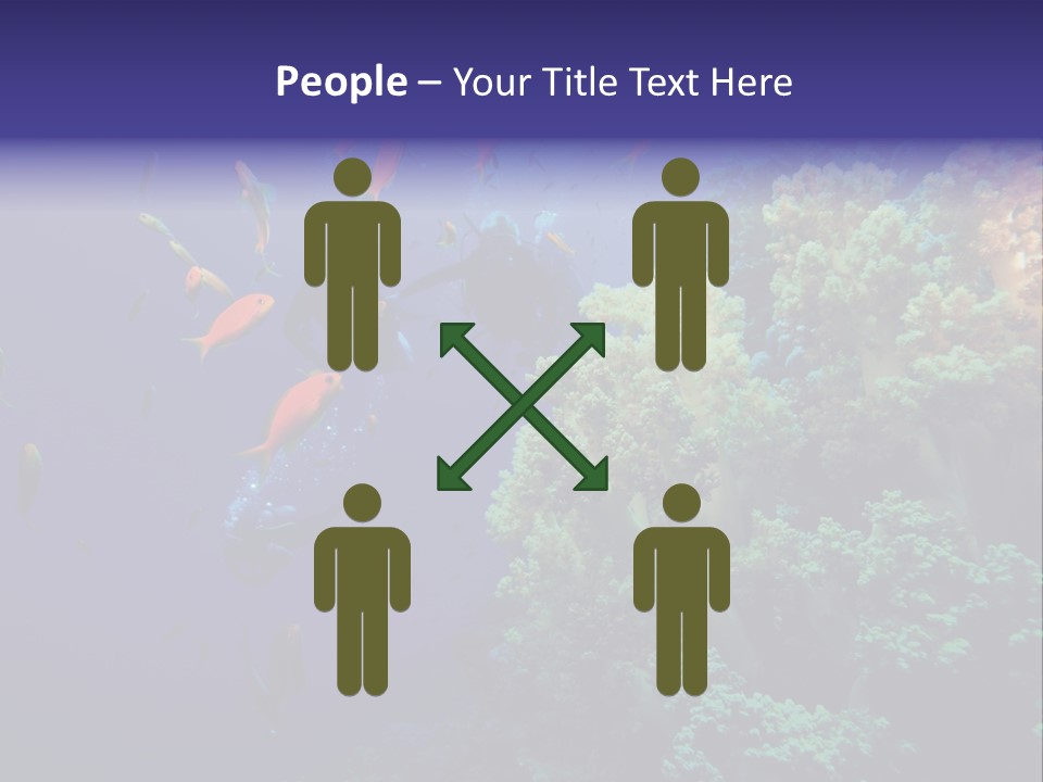 Scuba Divers And Coral Reef PowerPoint Template