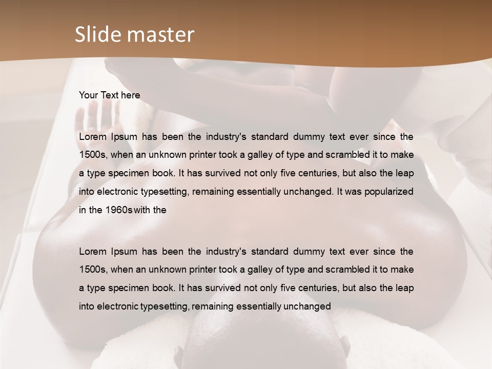 Lifestyle, African American Man Having A Massage Treat At The Spa, Or Injury Chiropractor PowerPoint Template