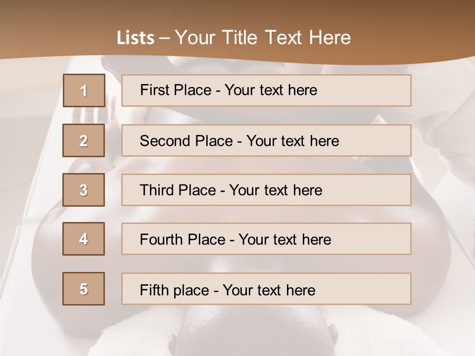 Lifestyle, African American Man Having A Massage Treat At The Spa, Or Injury Chiropractor PowerPoint Template