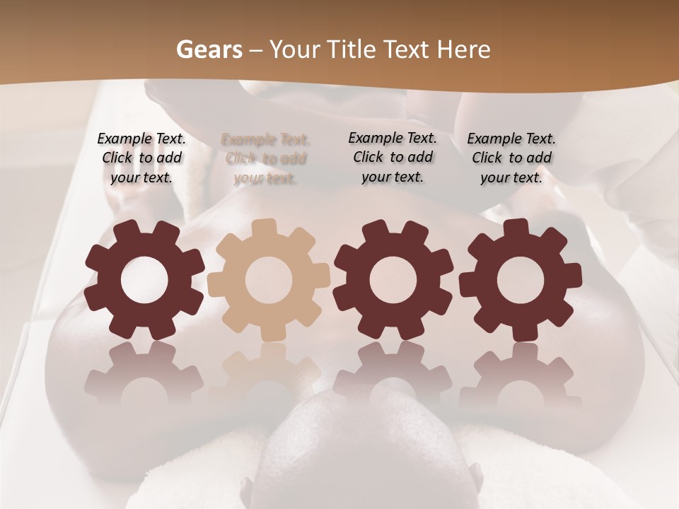 Lifestyle, African American Man Having A Massage Treat At The Spa, Or Injury Chiropractor PowerPoint Template