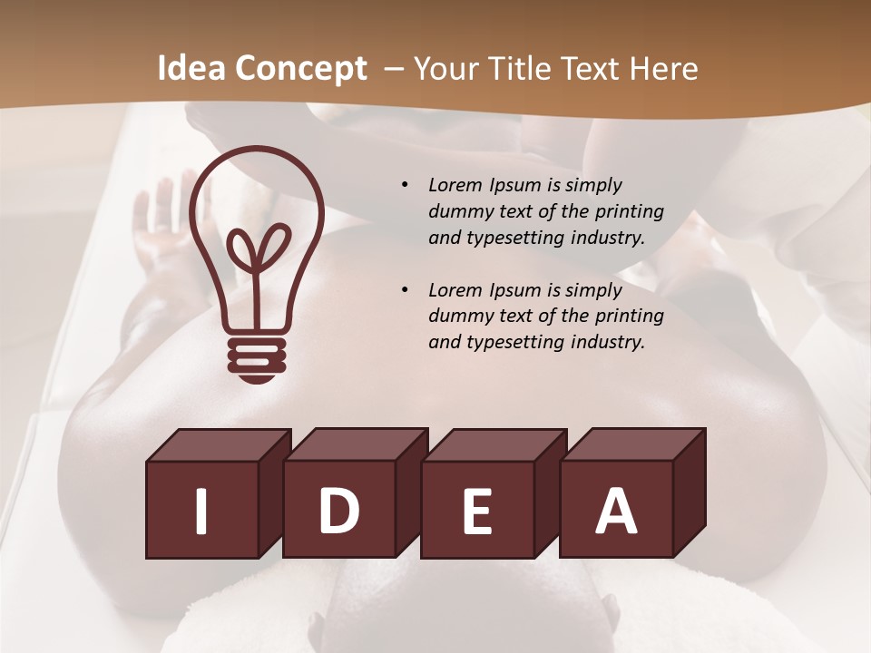 Lifestyle, African American Man Having A Massage Treat At The Spa, Or Injury Chiropractor PowerPoint Template