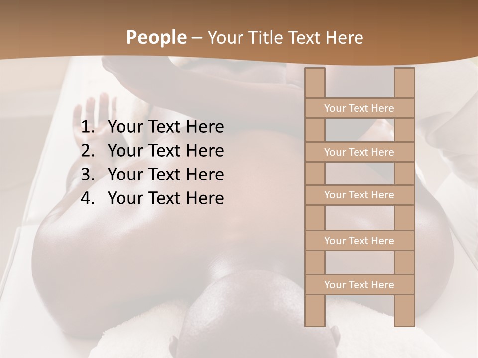 Lifestyle, African American Man Having A Massage Treat At The Spa, Or Injury Chiropractor PowerPoint Template