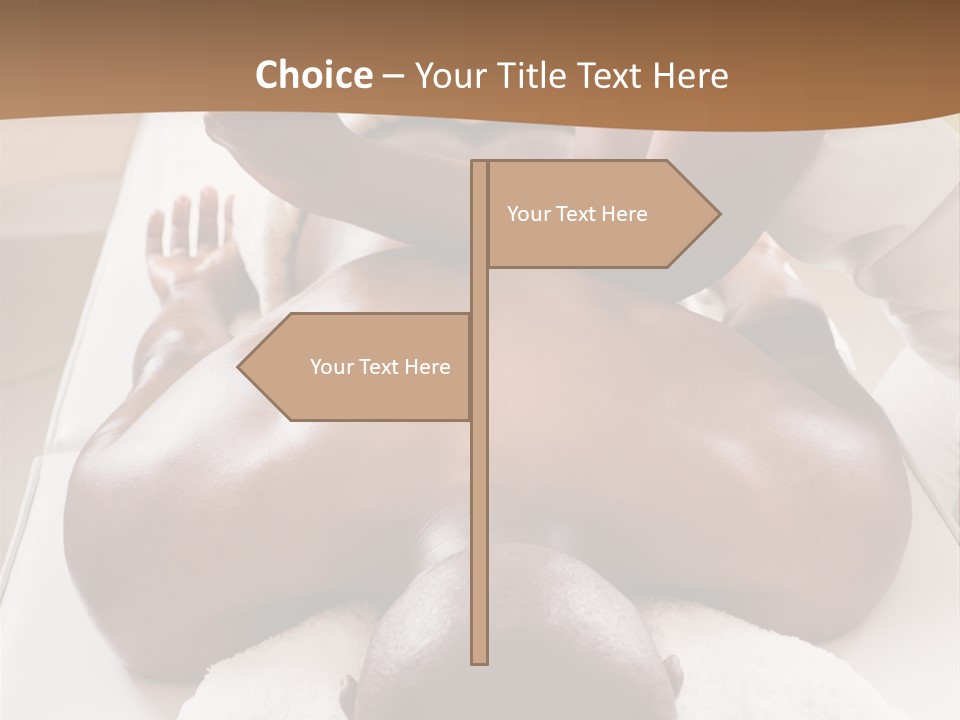Lifestyle, African American Man Having A Massage Treat At The Spa, Or Injury Chiropractor PowerPoint Template