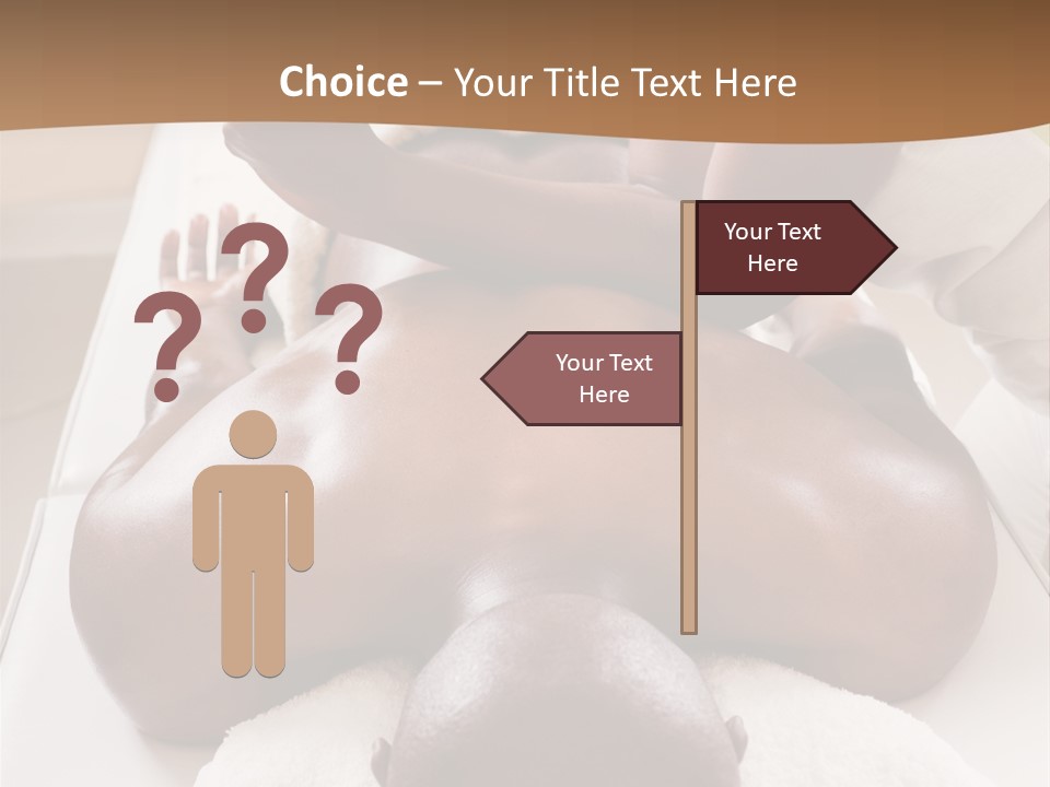 Lifestyle, African American Man Having A Massage Treat At The Spa, Or Injury Chiropractor PowerPoint Template