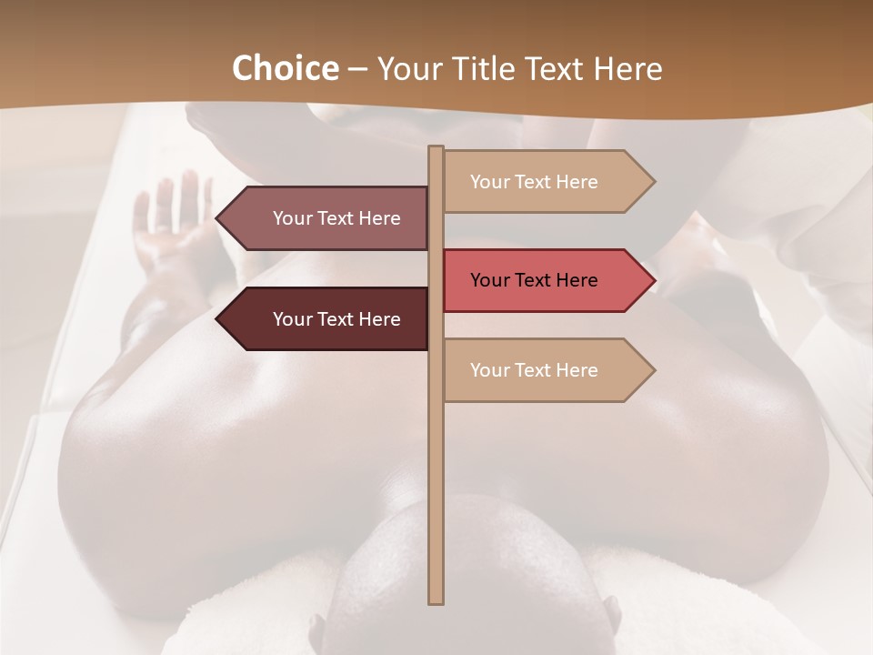 Lifestyle, African American Man Having A Massage Treat At The Spa, Or Injury Chiropractor PowerPoint Template
