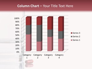 Close Up Of Red Pill And Water On A High Key Background. The Focus Is On The Front Pill And Falls Off Quickly (With Sample Text) PowerPoint Template