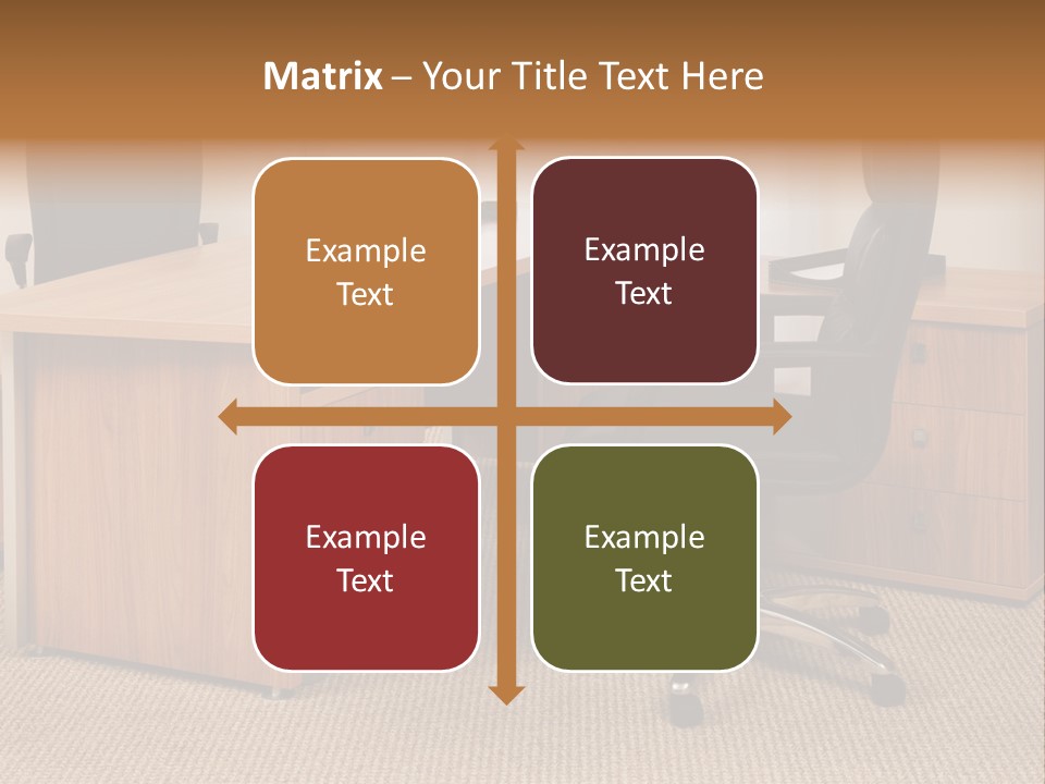 Armchair Of Director On A Background Of A Window PowerPoint Template