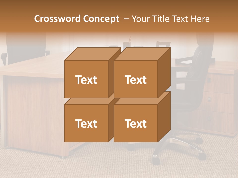 Armchair Of Director On A Background Of A Window PowerPoint Template