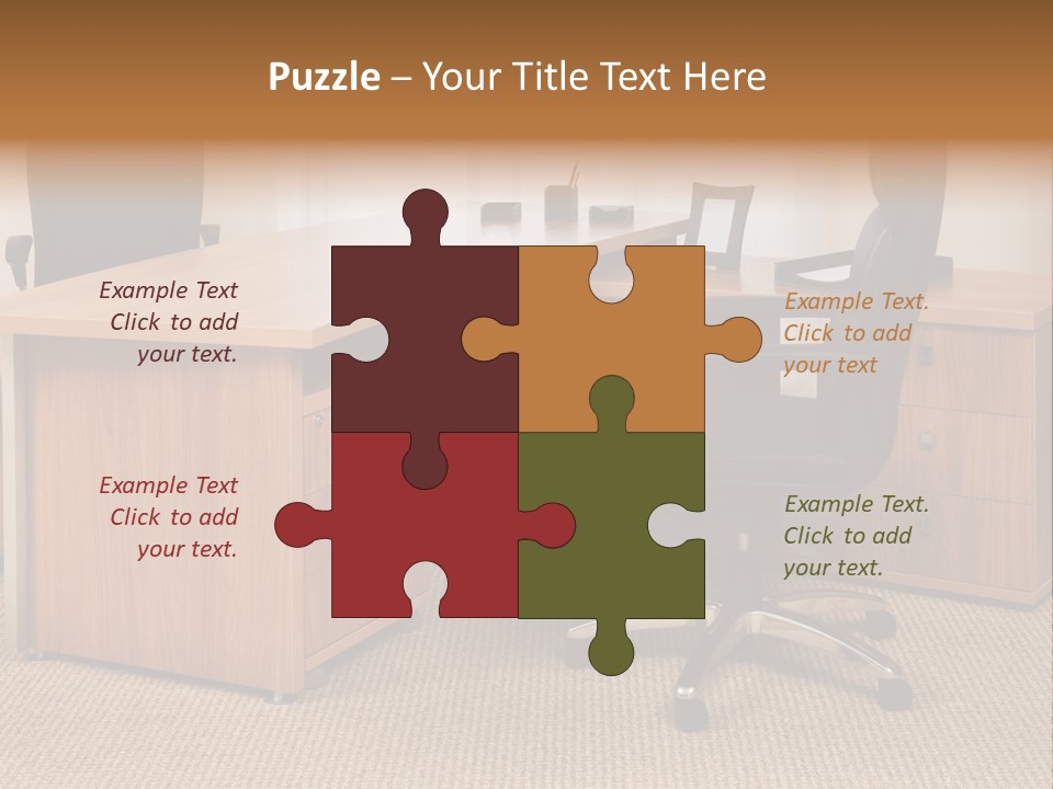 Armchair Of Director On A Background Of A Window PowerPoint Template