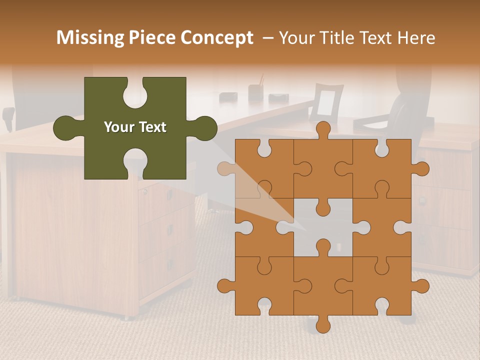 Armchair Of Director On A Background Of A Window PowerPoint Template