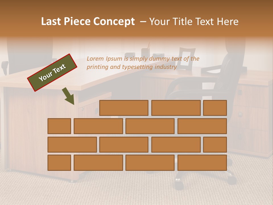 Armchair Of Director On A Background Of A Window PowerPoint Template