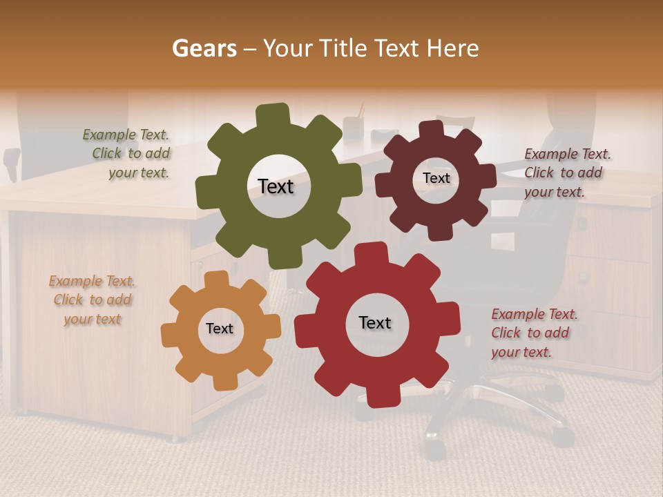 Armchair Of Director On A Background Of A Window PowerPoint Template