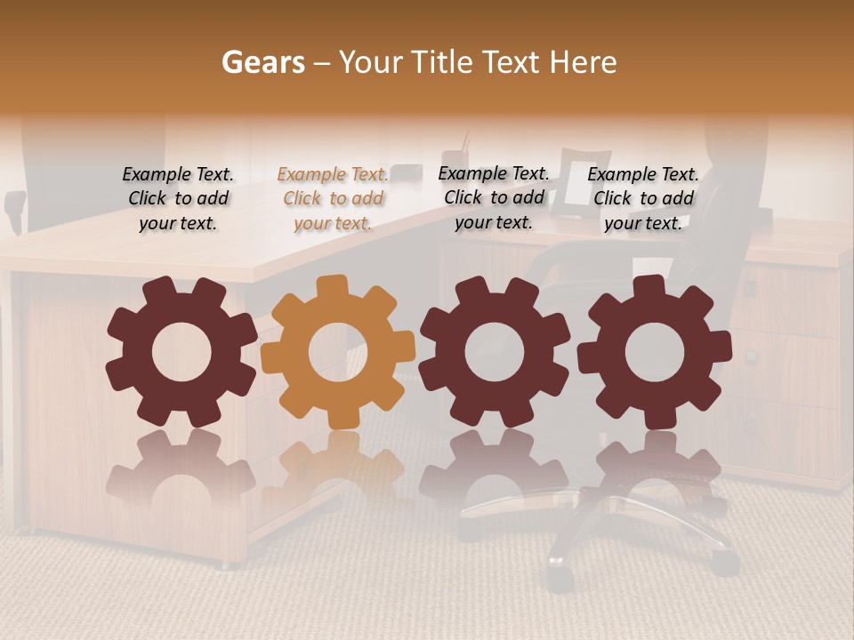 Armchair Of Director On A Background Of A Window PowerPoint Template