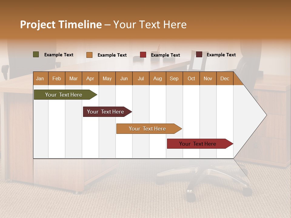 Armchair Of Director On A Background Of A Window PowerPoint Template
