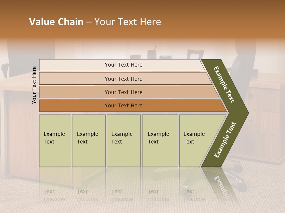 Armchair Of Director On A Background Of A Window PowerPoint Template