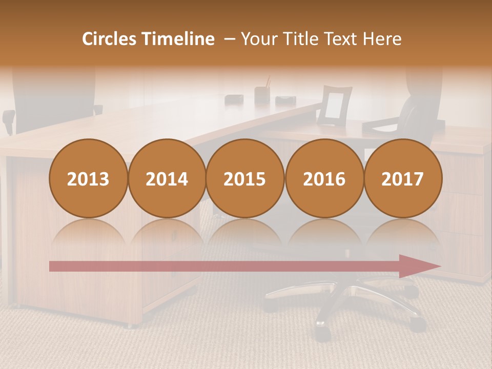 Armchair Of Director On A Background Of A Window PowerPoint Template