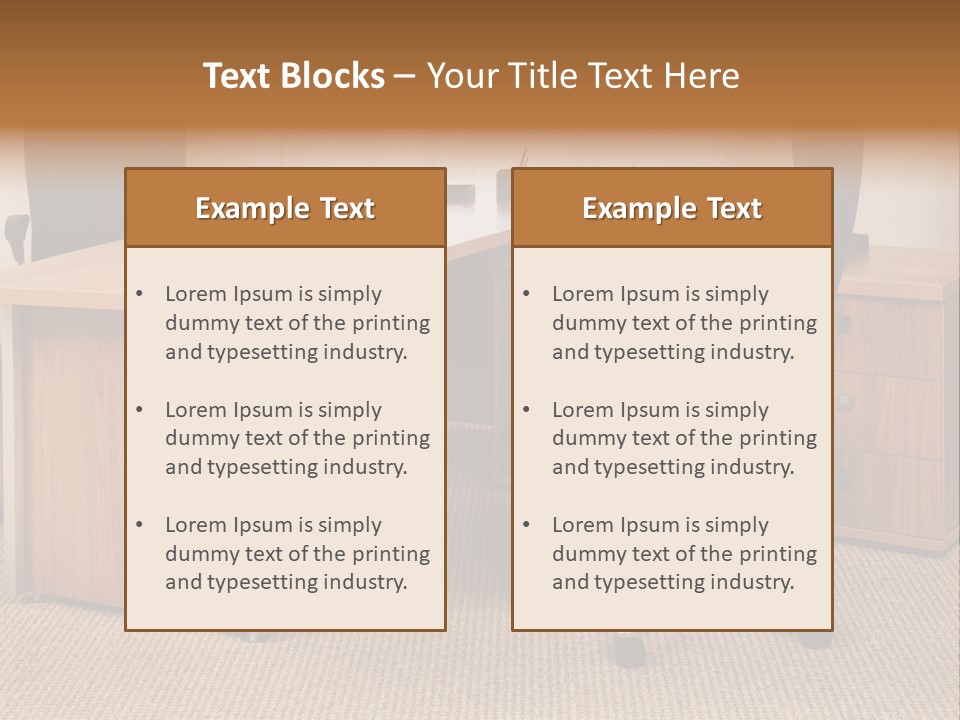 Armchair Of Director On A Background Of A Window PowerPoint Template