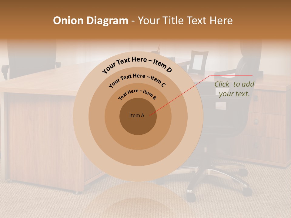 Armchair Of Director On A Background Of A Window PowerPoint Template