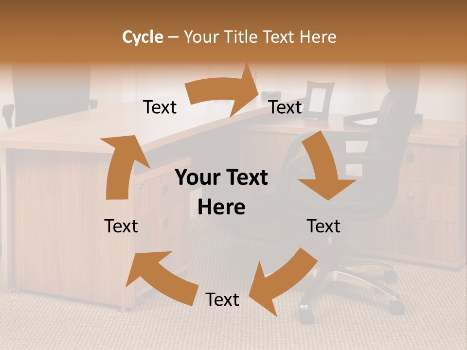 Armchair Of Director On A Background Of A Window PowerPoint Template