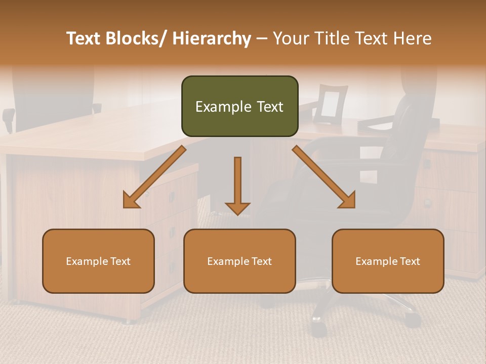 Armchair Of Director On A Background Of A Window PowerPoint Template