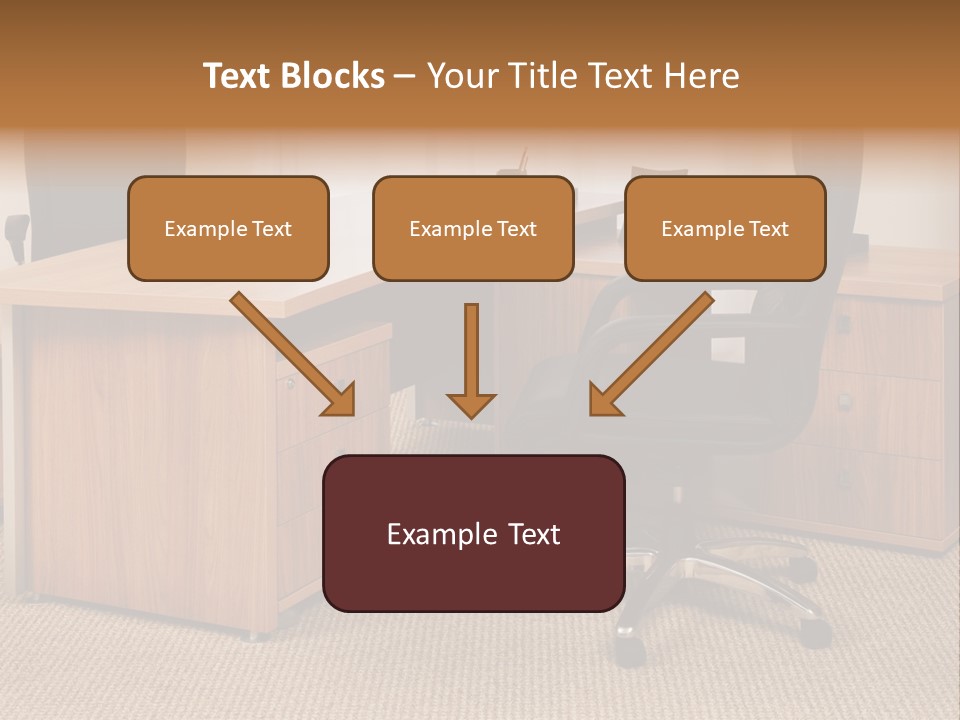 Armchair Of Director On A Background Of A Window PowerPoint Template