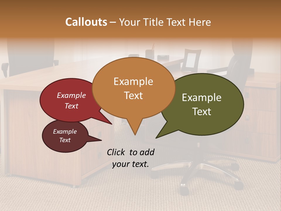 Armchair Of Director On A Background Of A Window PowerPoint Template
