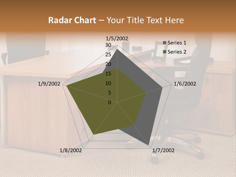 Armchair Of Director On A Background Of A Window PowerPoint Template