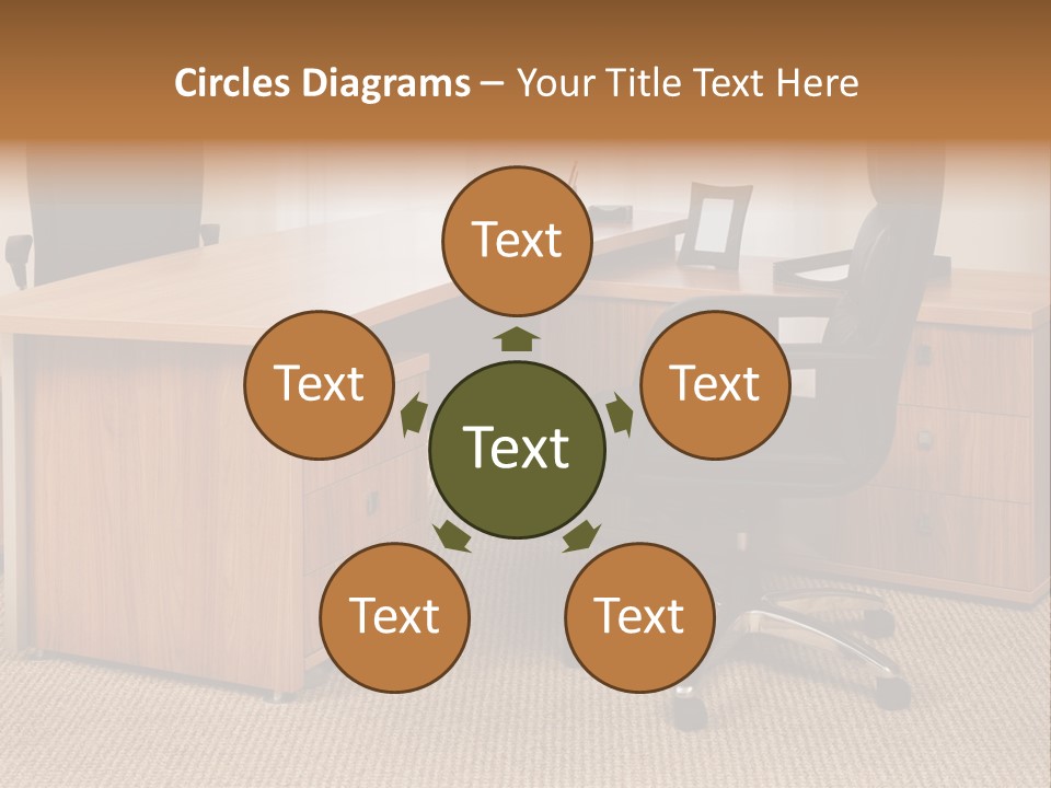 Armchair Of Director On A Background Of A Window PowerPoint Template