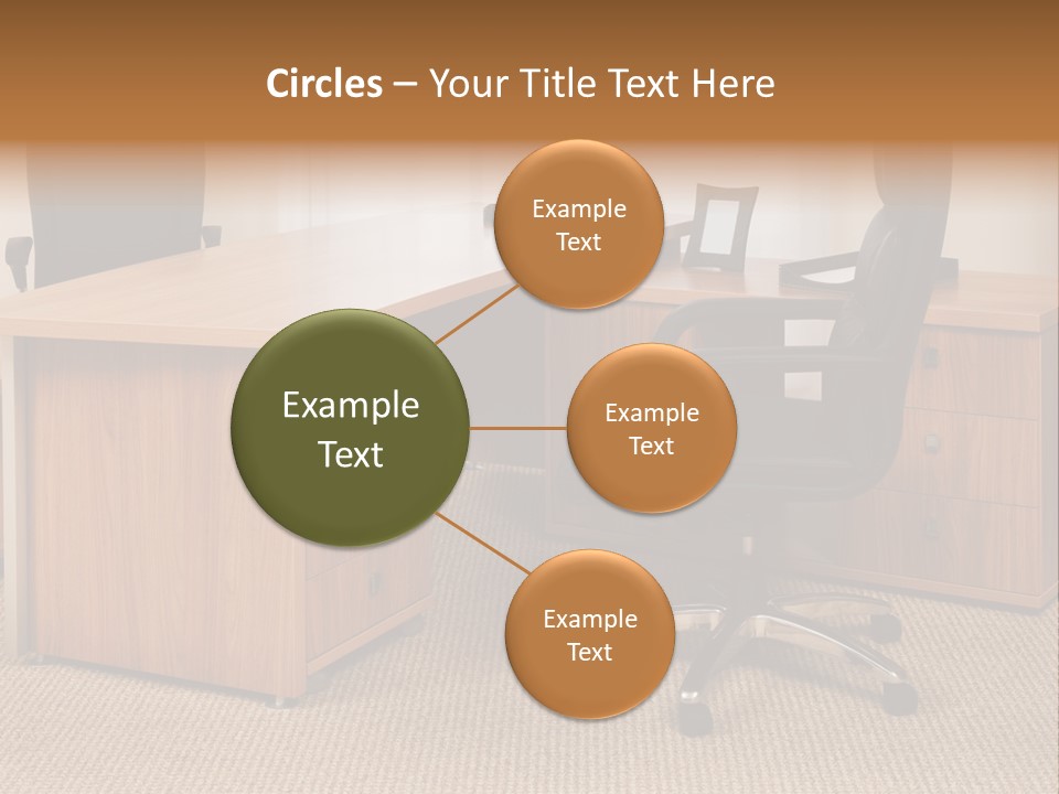 Armchair Of Director On A Background Of A Window PowerPoint Template