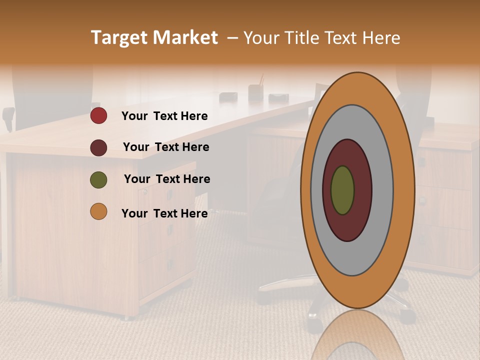 Armchair Of Director On A Background Of A Window PowerPoint Template