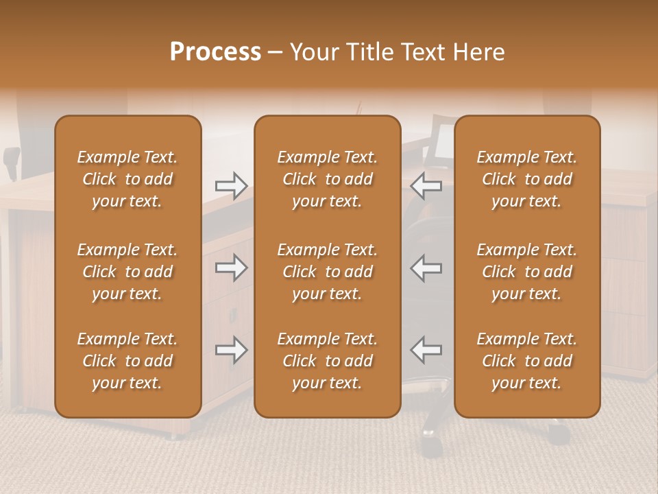 Armchair Of Director On A Background Of A Window PowerPoint Template