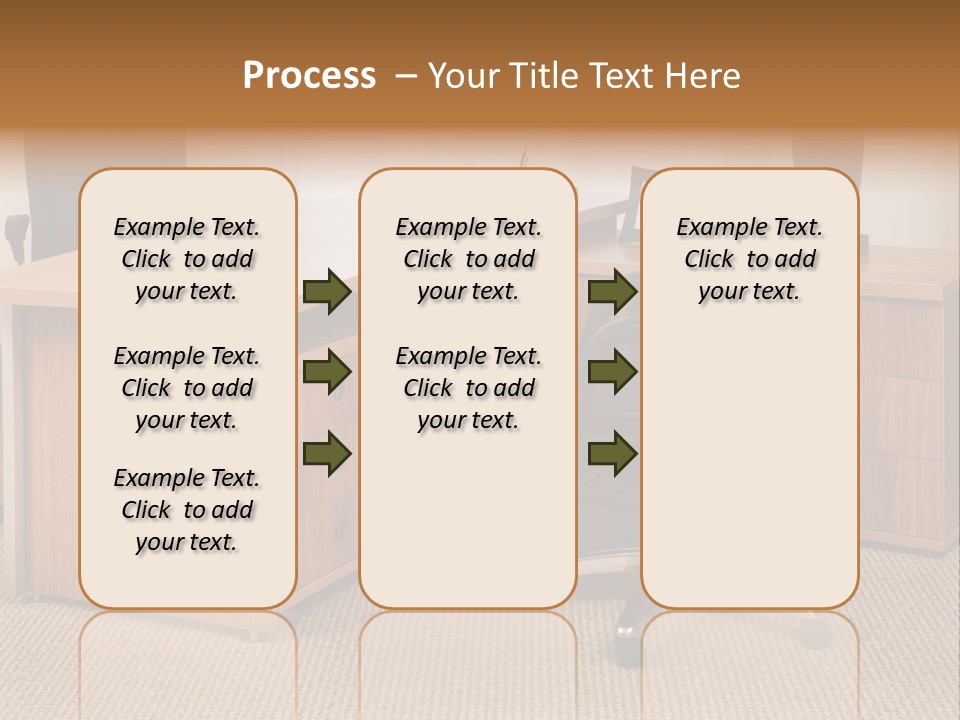 Armchair Of Director On A Background Of A Window PowerPoint Template