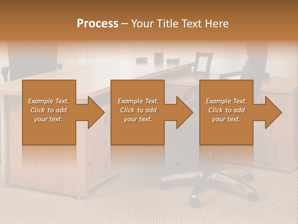 Armchair Of Director On A Background Of A Window PowerPoint Template