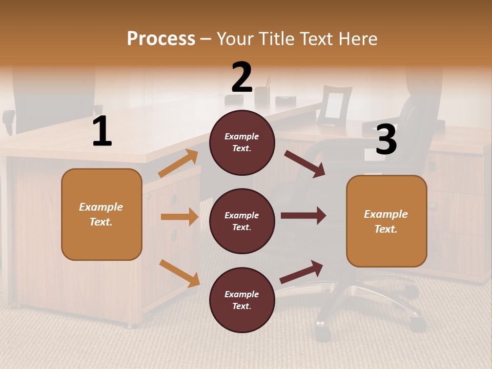 Armchair Of Director On A Background Of A Window PowerPoint Template