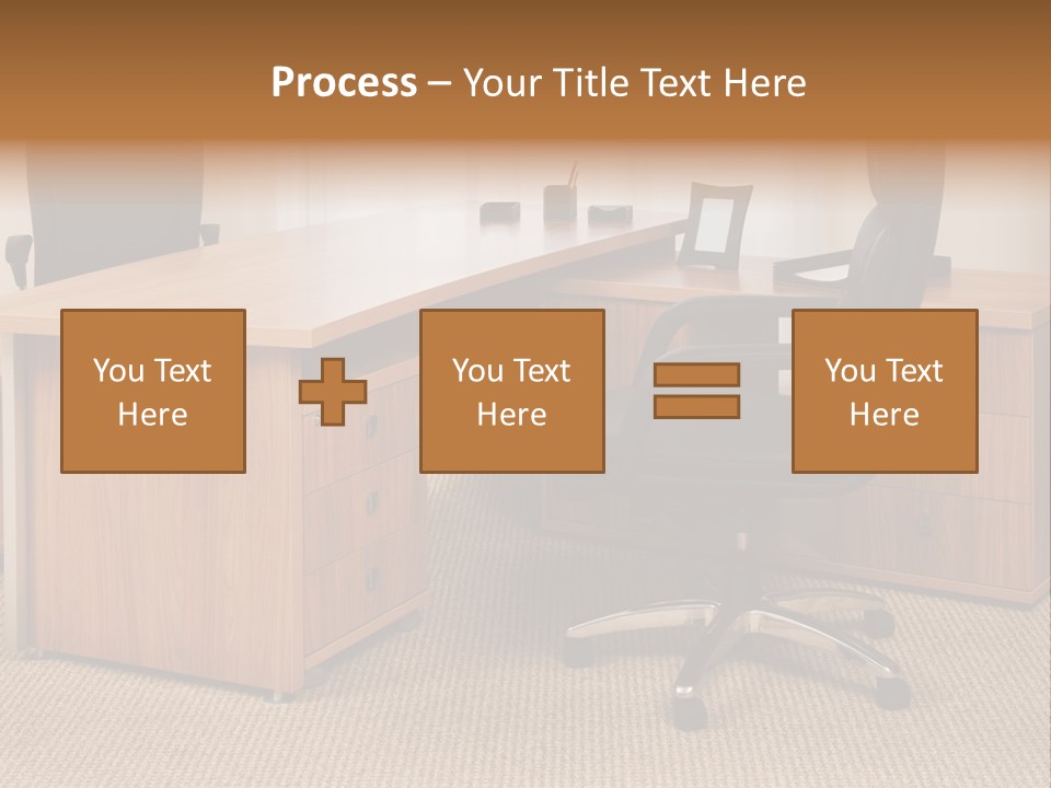 Armchair Of Director On A Background Of A Window PowerPoint Template