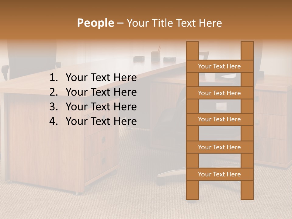 Armchair Of Director On A Background Of A Window PowerPoint Template