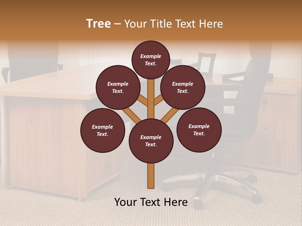 Armchair Of Director On A Background Of A Window PowerPoint Template