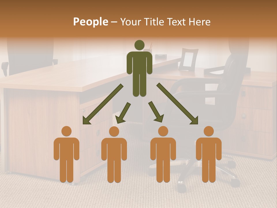 Armchair Of Director On A Background Of A Window PowerPoint Template