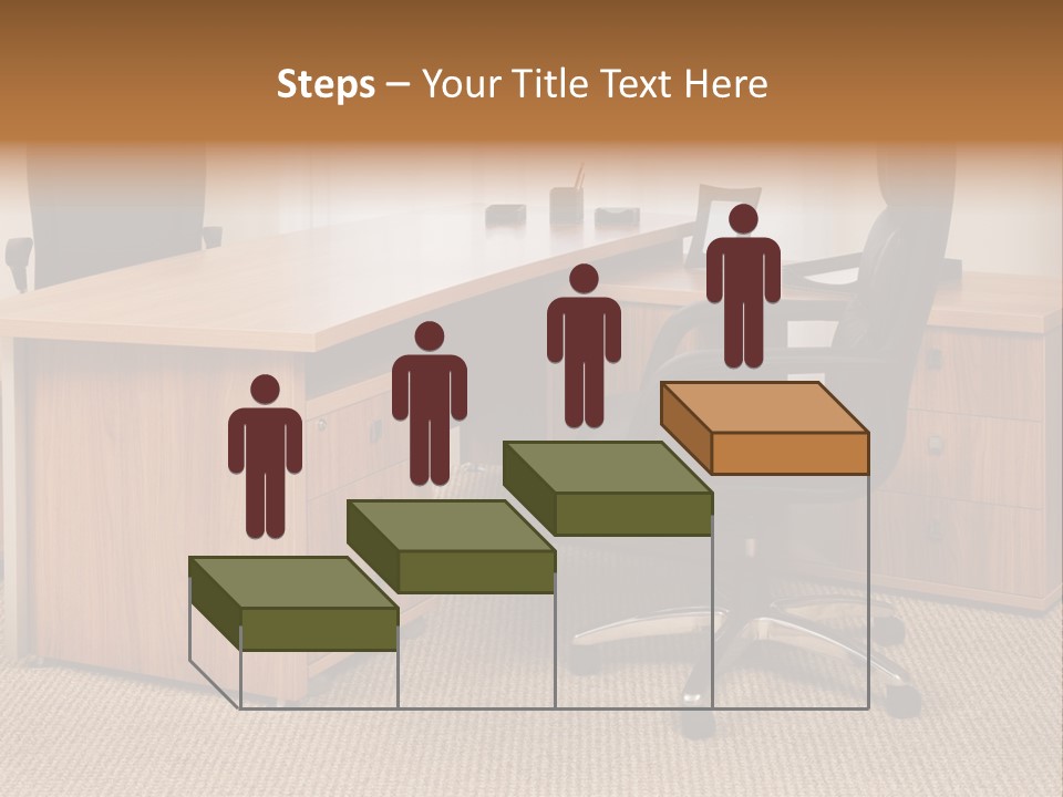 Armchair Of Director On A Background Of A Window PowerPoint Template