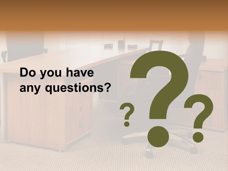 Armchair Of Director On A Background Of A Window PowerPoint Template