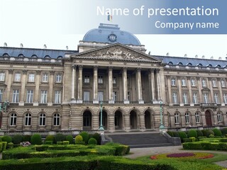 Royal Palace In Brussels, Belgium. PowerPoint Template