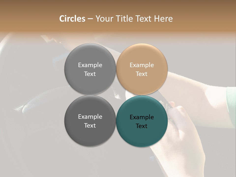 Woman Texting While Driving A Car PowerPoint Template