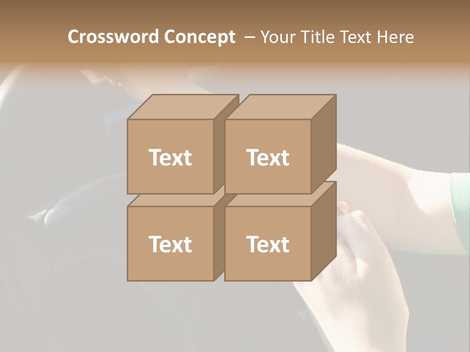 Woman Texting While Driving A Car PowerPoint Template