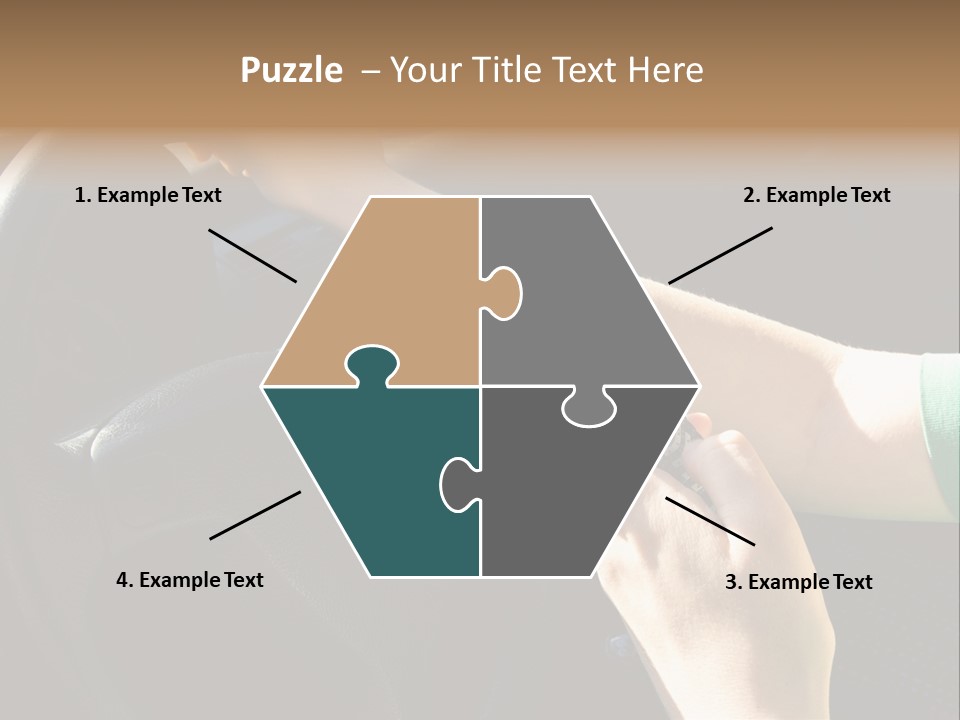 Woman Texting While Driving A Car PowerPoint Template