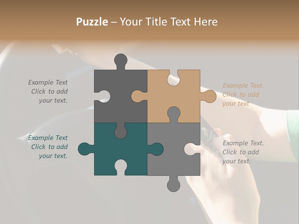 Woman Texting While Driving A Car PowerPoint Template