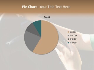 Woman Texting While Driving A Car PowerPoint Template