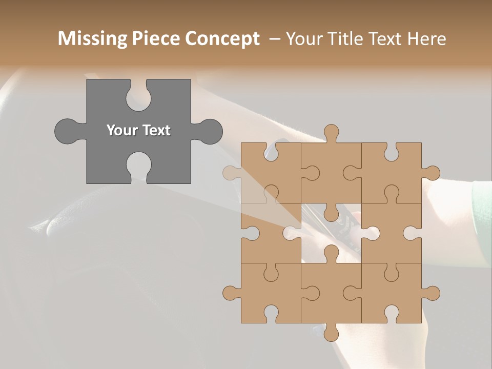 Woman Texting While Driving A Car PowerPoint Template