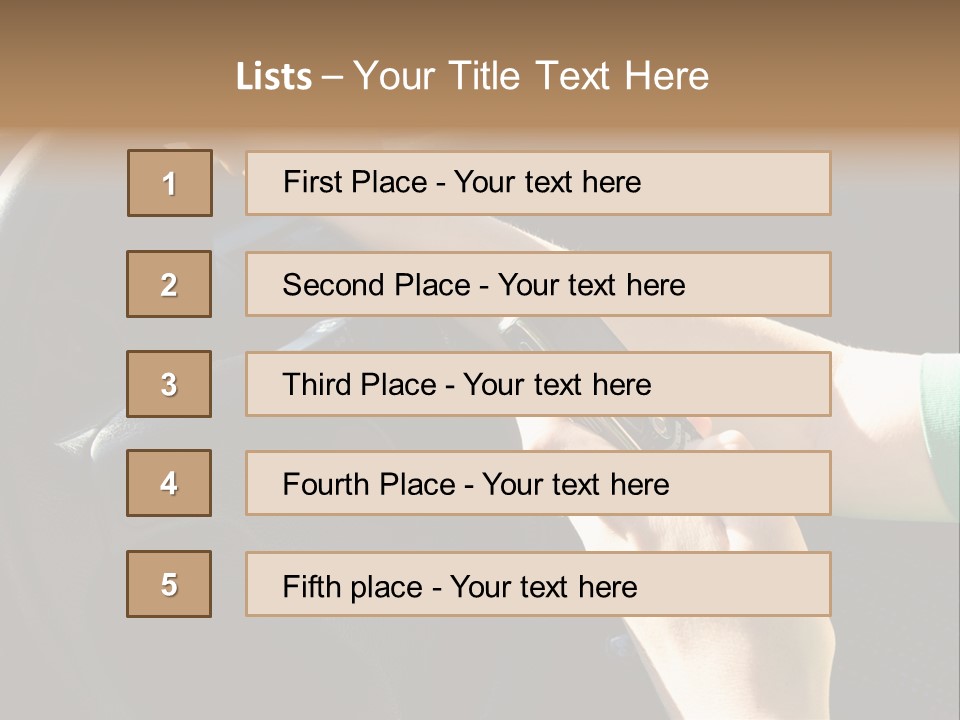 Woman Texting While Driving A Car PowerPoint Template